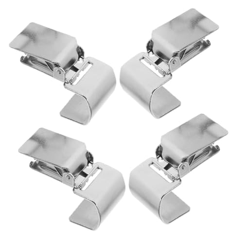 TOPBATHY 4 Stück Gardinenclip Teppich Clips Teppichhalterung Teppichbefestigung Vorhang Clips Teppichclips hängende Clips für Wandaufhänger für Wandteppiche Rostfreier Stahl Silver von TOPBATHY