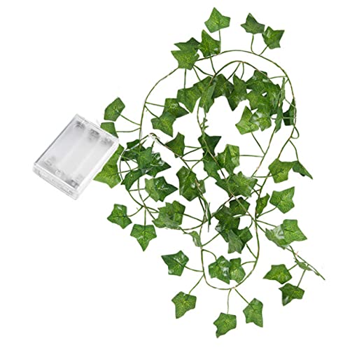 TOPBATHY 4 Stück Grüne Blatt Rattan Lichterkette Ranken Für Schlafzimmer Blatt Lichter Blatt Lampe Ranken Lichter LED Licht Dekoratives Licht Raumlicht Ranken Mit Lichtern Aus von TOPBATHY