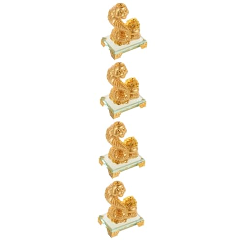 TOPBATHY 4 Stück Kristall Schlangen Ornamente Schreibtisch Snack Statue Snack Statue Mini Schlangenfigur Neujahrs Schlangenfigur Sternzeichen Snack Figuren Gold Chinesische von TOPBATHY