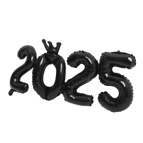 TOPBATHY 40 2025 Frohes Neues Jahr Luftballons Große Luftballons Alles Zum Geburtstag Folienballons Neujahrsballons Ballons Mit Großen Zahlen Ballonnummern Ballons Nummer Pvc Black von TOPBATHY