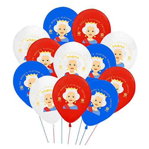 TOPBATHY 40 Stk Ballon der britischen Königin house decoration party decoration Latexballons dekoration party Queen Jubiläumsballons Platinverzierungen Szenenlayout-Sprechblasen Emulsion von TOPBATHY