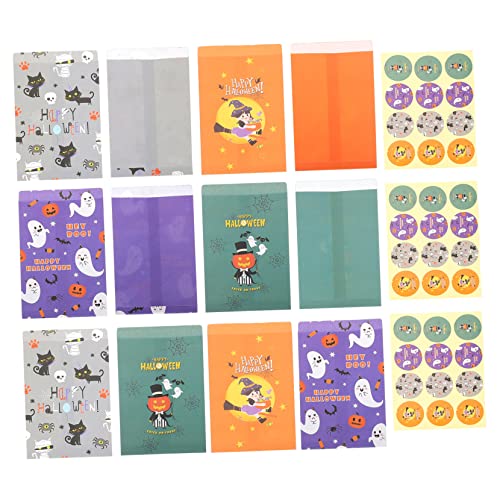 TOPBATHY 48St Halloween-Geschenktüte schöne Plätzchentasche Halloween-Papierbeutel Kürbis-Leckerli-Taschen Praline Halloween Snacks Halloween naschen Papiertüte Partytüte mit Süßigkeiten von TOPBATHY