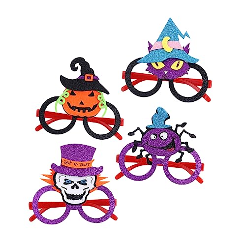 TOPBATHY 4pcs Halloween Kürbisgläser Schädel Spinnen Brille Halloween Kostümprops von TOPBATHY