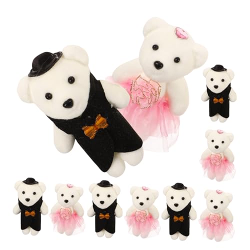 TOPBATHY 5 Cartoon-bouquet-bärenpuppe Kuscheltiere Bär Kleiner Bär Stofftier Bär Puppe Bär Plüschpuppe Kuscheltier Für Teenager Gefüllte Puppendekoration Tragen Schaum Rosa von TOPBATHY