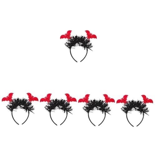 TOPBATHY 5 Stück Halloween Stirnband Haarschmuck Für Mädchen Cosplay Party Stirnbänder Party Kopfschmuck Stirnbänder Für Frauen Cosplay Haarreifen Fledermaus Stirnbänder Cosplay von TOPBATHY