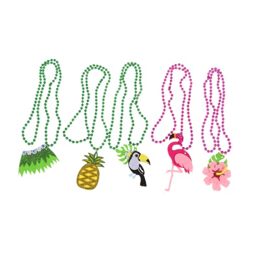 TOPBATHY 5 Stück Hawaiianische Party Halskette Ananas Dekor Choker Halsketten Für Damen Hawaiianische Perlenkette Halsketten Für Hawaiianische Halskette Dekoration Trendige von TOPBATHY