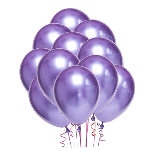 TOPBATHY 50 Stück 10 Partyzubehör Ballongas luftballons luftbalons balongas gasballon laxet Abschlussballdekorationen Tank Partyballons hochzeitsdeko Festivalballons Latexballons Violett von TOPBATHY