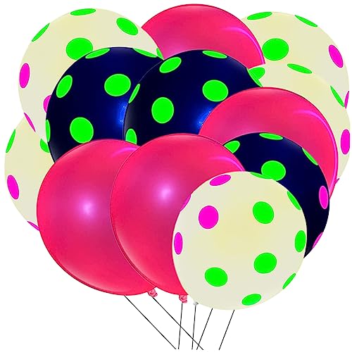 TOPBATHY 50 Stück Ballons mit leuchtenden Punkten hochzeitsdeko hochzeitsballons gelbe Luftballons LED-Ballonlichter Pop Ballongas Neon-Geburtstagsfeierdekorationen fluoreszierender Ballon von TOPBATHY