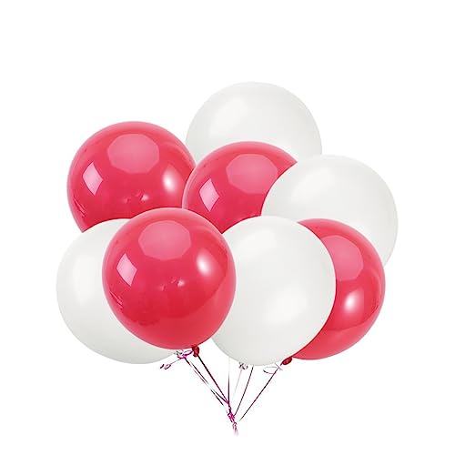 TOPBATHY 50 Stück Perlmuttartiger Ballon Heliumballon Rote Luftballons Rote Valentinsballons Ballons Dekorationen Rote Ballongirlande Der Rote Ballon Weihnachtsballon Rot-weiße Luftballons von TOPBATHY