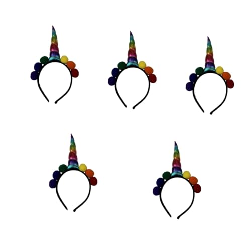 TOPBATHY 5St Einhorn-Stirnband haar zubehör haarschmuck party supplies haar topper schmücken Stirnbänder Einhorn-Haarband Cartoon-Stirnband Cosplay Haarring Trompete Kopfbedeckung Plastik von TOPBATHY