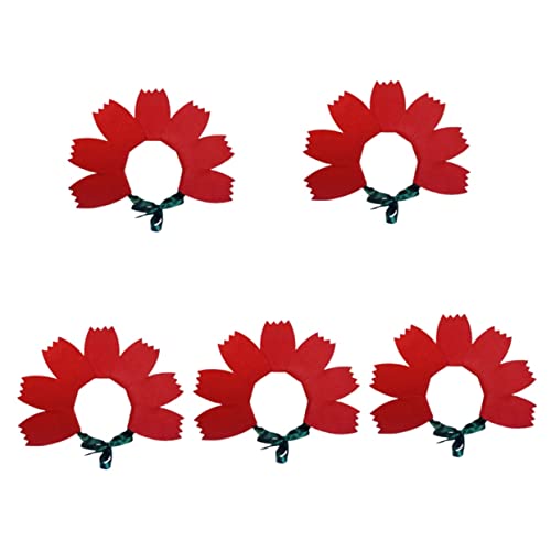 TOPBATHY 5st Kopfschmuck Aus Sonnenblumen Boho-girlande Blumenkopfschmuck Blumendekor Sonnenblumen-kopfschmuck Blumenstirnbänder Für Mädchen Haarschmuck Für Die Brautjungfer Rot Vlies von TOPBATHY