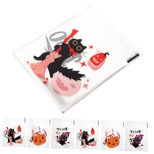 TOPBATHY 600 STK Halloween Selbstklebende Tasche Klarsichtbeutel Für Selbstverschließende Zellophanbeutel Goodie- -leckerli-Tasche Halloween-Snack-Tasche Cellophan Plastik von TOPBATHY