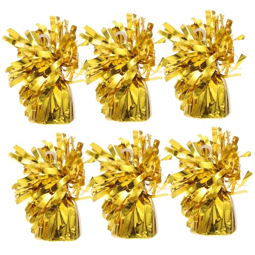 TOPBATHY 6St Ballongewicht ballon dekoration set Ballon-Gewichtsblöcke Gewichte für Partyballons Festival Gunst Gewicht für Ballonparty Gewichte für das Haustier Golden von TOPBATHY