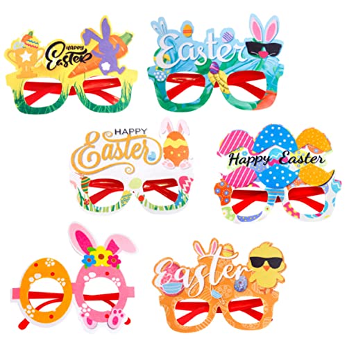 TOPBATHY 6St Ostern Brillengestell Dekorationen Gefälligkeiten Sonnenbrille für die Osterparty Ostern Dekoration Easter Decoration Festivalbrillen für Kinderbrille Mädchen Filzstoff von TOPBATHY