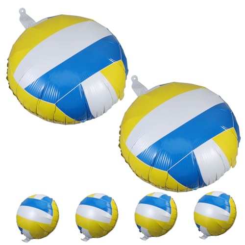 TOPBATHY 6St Volleyball-Ballon Sportliche Luftballons Volleyball-Themenparty Festliche Ballons Hochwertige Ballons Tragbare Ballons Volleyball-Partyballon Sportfolienballon Aluminiumfolie von TOPBATHY