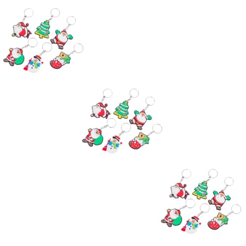 TOPBATHY 72 Stück Weihnachts Schlüsselanhänger Weihnachtsbaum Hängedekoration Weihnachts Schlüsselanhänger Weihnachtsmann Schlüsselanhänger Weihnachts Taschenanhänger Weihnachts von TOPBATHY