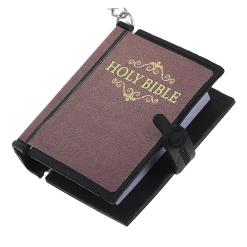 TOPBATHY 8st Bibel Schlüsselanhänger Kleiner Bibel-schlüsselanhänger Religiöser Jesus-schlüsselanhänger Buch-schlüsselanhänger Mit Anhänger Taschenanhänger Pvc-außenhaut von TOPBATHY