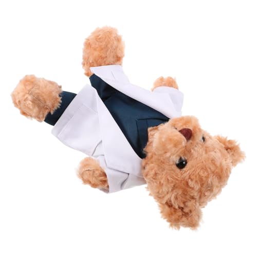 TOPBATHY Doktor-bär-puppe Kleiner Bär Stofftier Dekorative Bärenpuppe Tragen Bärenpuppe Im Schlafzimmer Stofftier Für Arzt Weicher Stoffbär Gefüllte Puppendekoration Plüsch Light Brown von TOPBATHY