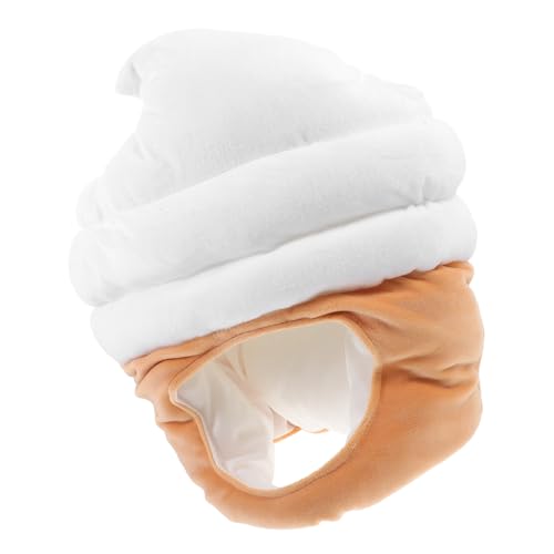 TOPBATHY Eishut Kostüm-hut-stütze Kreativer Hut Eiscreme-hut-dekore Eiskappen Partygeschenk Eiscreme-kopfschmuck-hut Eis Hut Kopfbedeckungen Für Eiscreme Eiscreme-haube Cosplay-kappe Plüsch von TOPBATHY