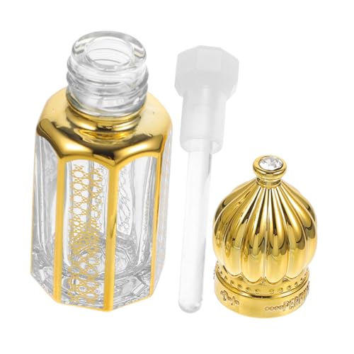 TOPBATHY Flaschen Spenderflasche Diffusoren Für Ätherische Öle Taschenparfum Nachfüllbare Reiseflasche Ölspender Diffusoröl Parfümeure Alkohol Parfümflasche Parfümöl Golden Glas von TOPBATHY