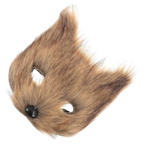 TOPBATHY Fuchs Maske Venetianische Maske Kreative Masken Verkleidungsmaske Masken für Partys Masken für Veranstaltungen zarte Partymaske Partyzubehör Tier-Cosplay-Maske Haar Light Brown von TOPBATHY