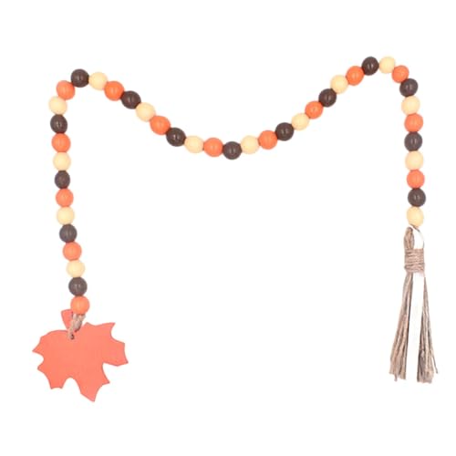 TOPBATHY Garn Quaste Perlen Halloween-Ornamente Dekorative Perlen Hängender Schmuck Für Den Haushalt Halloween-perlengirlande Halloween-girlanden-anhänger Halloween-Baum Orange Holz von TOPBATHY