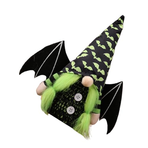 TOPBATHY Halloween-Gnom Halloween-Dekorationen Outdoor- Halloween-Ornamente Halloween glücklich Halloween basteln Halloween Craft GNOME Puppe Handwerk Zwerg Dekoration Stoff Green von TOPBATHY