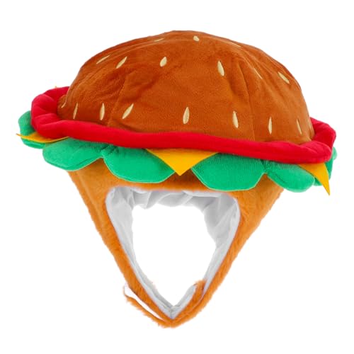 TOPBATHY Hamburger Haube Cosplay Kostüme Party Hüte Party Kappe Cosplay Hut Party Hut Requisite Party Selfie Hut Performance Hut Requisite Halloween Partyzubehör Moderner Hut von TOPBATHY