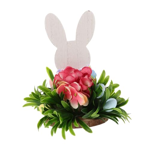 TOPBATHY Hasendekoration Ostern tischdeko Holzkaninchen Dekoration Tischornament Hase Osterdeko für Zuhause Hase Tischdeko Holz Hase Ostern Schreibtisch Osterhasen-Schilder Plastik von TOPBATHY