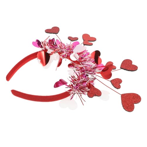 TOPBATHY Herz-stirnband, Valentinstag-haarband Für Frauen, Party-kopfschmuck, Braut-haar-accessoire Für Den Urlaub, Valentinstag-stirnband von TOPBATHY