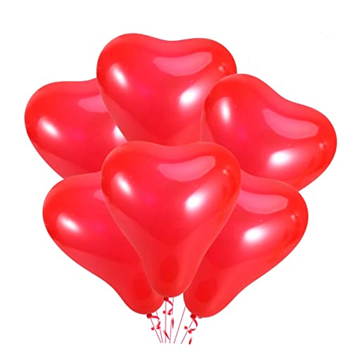 TOPBATHY Herzform Latexballons Dicke Dekorationsballons Für Partys Geburtstagsfeiern Und Hochzeiten Rote Herzluftballons von TOPBATHY