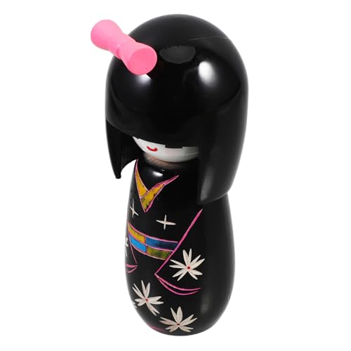 TOPBATHY Japanische Kokeshi-Puppe Babypuppen japanische kimonopuppen Puppenzubehör Marionette Japanische Kimono-Puppe Holzfigur japanische Puppe Desktop-Ornament schöne Kimonopuppe hölzern von TOPBATHY