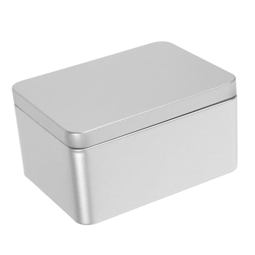 TOPBATHY Kasten Aufbewahrungsbox aus Eisen geldbörse Metallbox Aufbewahrung von Fotoboxen Aufbewahrungsboxen für Werkzeuge multifunktionale Aufbewahrungsboxen Nähset-Boxen Weißblech Silver von TOPBATHY