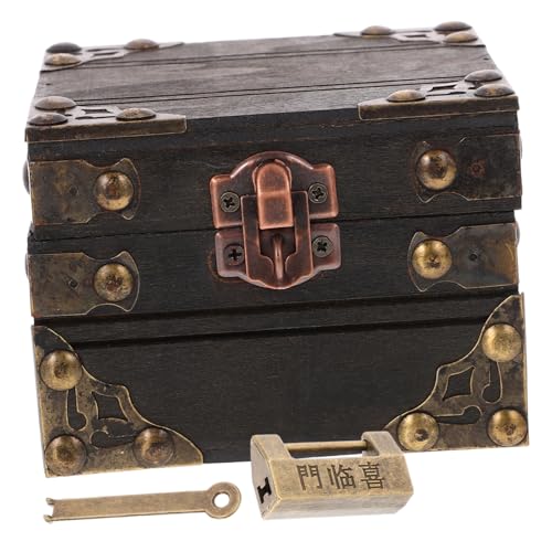 TOPBATHY Kasten aus Holz Träger zusammenklappbar Korb Brust Kommode storage boxes aufbwahrungs-box vorratskiste chest für Schmuck schmuckschatulle aus holz von TOPBATHY