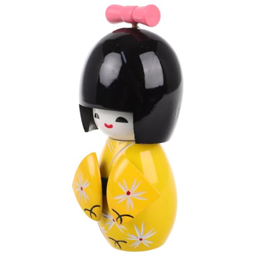 TOPBATHY Kimono-Puppe Kimono Dekoration Handgemachte Puppe Traditionelle Puppen Langlebige Puppe Handbemalte Puppen Holz-Doll asiatische Geisha-Figuren Mädchenpuppe kleine Kimonopuppe Birke von TOPBATHY