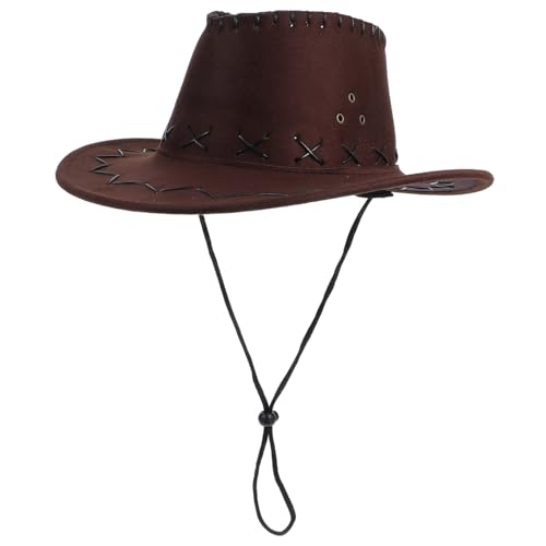 TOPBATHY Kinder Western Cowboyhut Kostüme Für Kinder Cowgirl Partydekorationen Kostümzubehör Partyhüte Kinder Westernhut Hüte Für Kinder Cowgirl Hut Kinder Cosplay Hut Kaffee von TOPBATHY