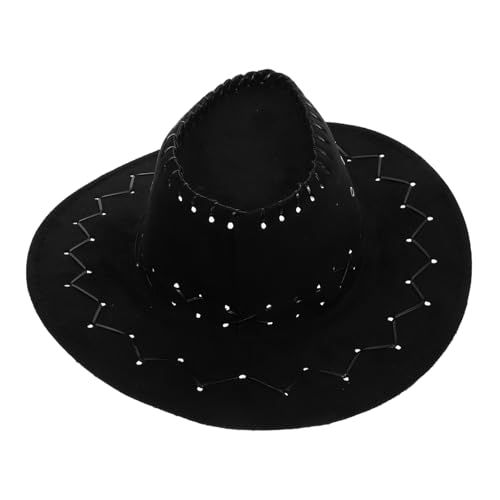 TOPBATHY Kindermütze Cowgirl-hut Westliche Partyhüte Disco-hut Sommersonnenhut Fedora-hut Bastelt Cowboyhüte Cosplay-cowboy-hüte Cowgirl-mütze Kleine Cowboyhüte Cowboy-kostüm Black Denim von TOPBATHY