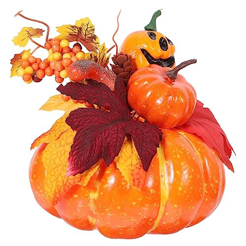 TOPBATHY Kürbis Dekoration Kürbislicht Fälschung quetschen Herbstlaub Herbstdeko Halloween Pumpkin halloweenkürbis Halloween Dekoration esstisch Kürbis- Erntefest- Schaum von TOPBATHY