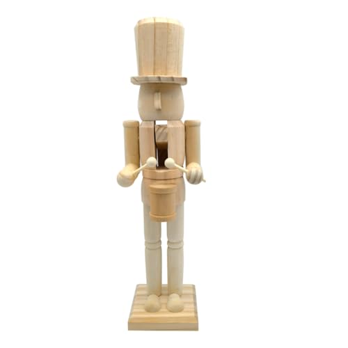 TOPBATHY Marionettenkönigsoldat Nutcracker Bastelset Holzfiguren Dekoration Holzfiguren zum Verzieren Nussknacker Plätzchen Spieluhr Nussbaum-Soldat-Dekoration DIY Walnuss-Soldat-Ornament von TOPBATHY