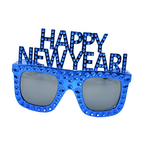 TOPBATHY Neujahrsbrille Spezifikationen Silvester-Party-Requisite Dekorationen Augen ferngläser kinderferngläser schnapsgläser Party-Requisiten lustige Brille für Frauen Plastik Blue von TOPBATHY