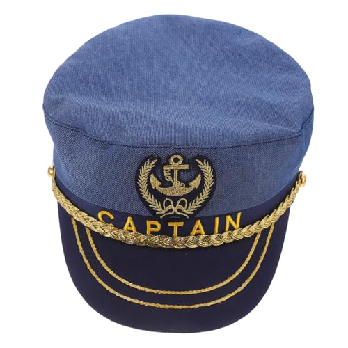 TOPBATHY Partyhut Matrosenmütze Damen Bootshut für Herren Kapitänsmützen für Erwachsene Cosplay Matrosenmützen Kapitänshut Cosplay Party-Captain-Hut Matrosenzubehör für Damen Stoff von TOPBATHY