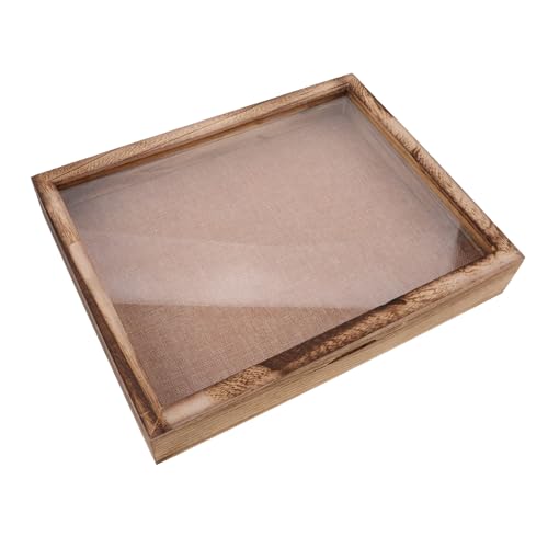 TOPBATHY Retro-Fotorahmen künstliche Pflanzen Vintage- klare Vitrine Fälschung Aufhänger Souvenir Holz bilderrahmen Medaillensammlung Pin-Anzeigetafel Medaillenbildhalter Massivholz von TOPBATHY