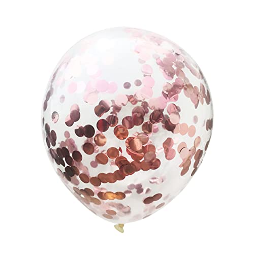 TOPBATHY Rose Gold Konfetti Luftballons Und Klare Ballons Mit Gold Glitter Party Deko Für Geburtstag Hochzeit Und Verlobung 20 Konfetti Ballons + 10 Einfarbige Ballons von TOPBATHY