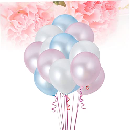 TOPBATHY Runde Latexballons Für Partydekoration Hellblau Hellrosa Und Ideal Für Geburtstag Hochzeit Babyparty Und Feierlichkeiten von TOPBATHY