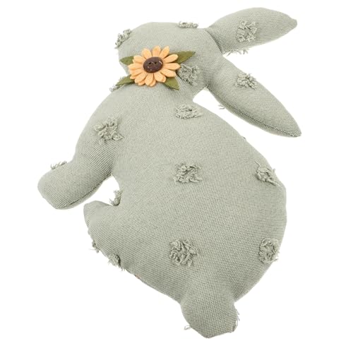 TOPBATHY Rustikales Kaninchenornament Ausgestopfter Hase Dekoration Plüschhase Osterthema Kaninchenpuppe Ostern Ausgestopfter Hase Puppe Kaninchenspielzeug von TOPBATHY