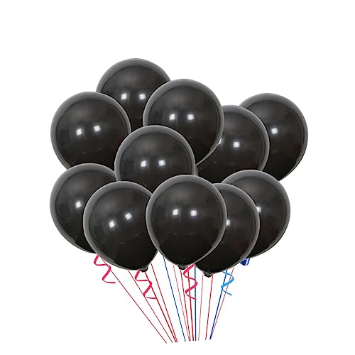 TOPBATHY Schwarze Runde Matten Latexballons Hochzeits Und Geburtstagsdeko Partydekoration Für Halloween Bar Und Feiern von TOPBATHY