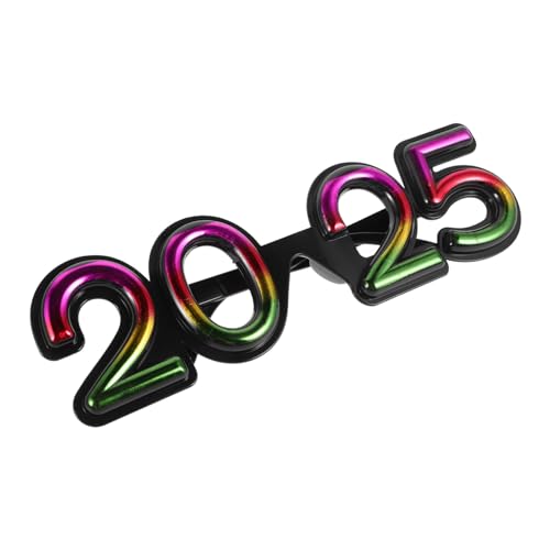 TOPBATHY Silvester-partybrille 2025 Glitzerbrille 2025 Zahlenbrille Partybrille Der Klasse 2025 Weihnachtsbrille Foto-Requisiten Für Das Neue Jahr 2025 Neujahrsbrille 2025 Gläser STK von TOPBATHY