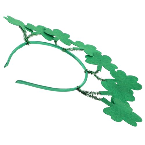 TOPBATHY Stirnband Kleeblatt-stirnband Grünes Antennenstirnband Kleeblatt Kostümzubehör St. Patrick's Day Partyhüte St. Patty Day-accessoires Kleeblatt-bopper Green Plastik von TOPBATHY