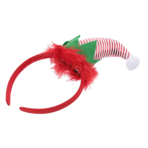 TOPBATHY Stirnband Weihnachtselfenmütze Weihnachtshaarreifen Weihnachtskopfbedeckung weihnachtszeit weihnachtsgeschenk Weihnachtsfeier Haarband Weihnachtsmütze Haarschmuck Stoff von TOPBATHY