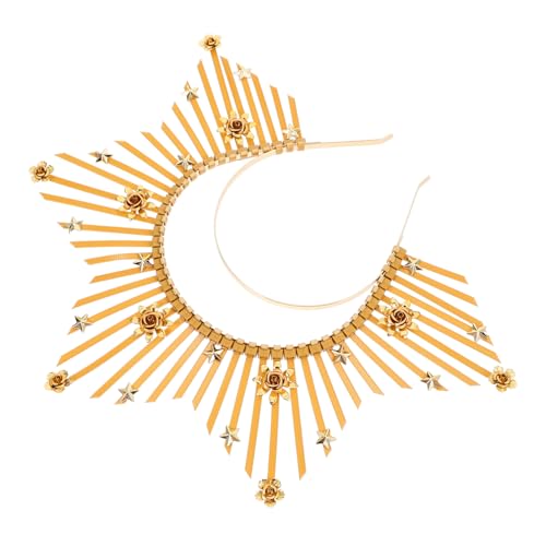 TOPBATHY Sun Ray Haarschmuck Stirnband Krone Dekoratives Stirnband Göttin Stirnband Elegantes Stirnband Party Stirnband Party Kopfbedeckung Party Haar Requisite Göttin Kopfschmuck Göttin von TOPBATHY